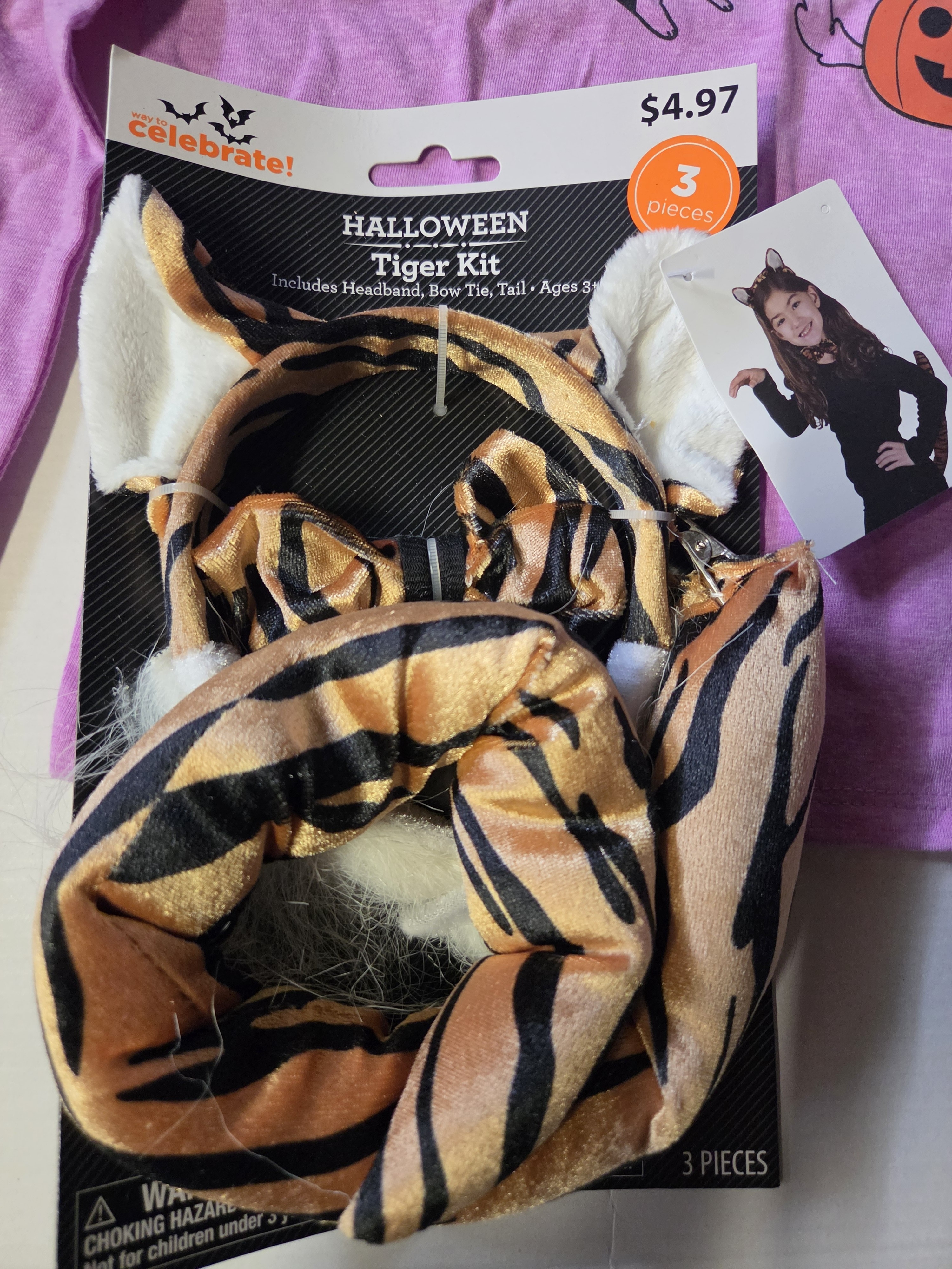 Cat & Jack Purple Halloween Cats Long-Sleeve Top — image 4 of 5